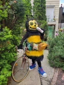 Zippy the Honeybee for community engagement in Michigan city , IN