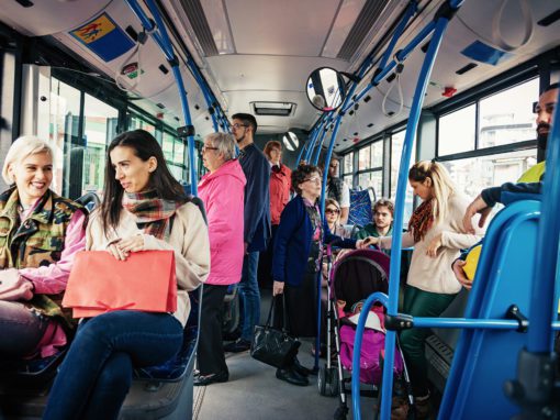 commuters on bus