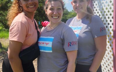 Rose Plants Native Pollinator Garden in Naperville with Girl Scouts
