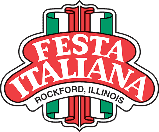 festa-logo Logo for Festa Italiana in Rockford, Illinois, featuring red, white, and green colors with bold text over a shield-like background—perfect for highlighting community events and local partners like Rose Pest Control.